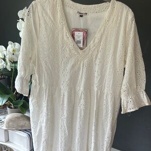 Fair hope White Ruffled Flutter Sleeve dress